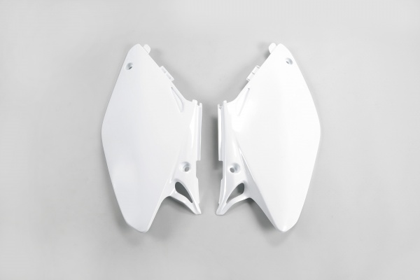 Fiancatine Laterali bianco per Honda CR 125 R 2T (2005-07) - CR 250 R 2T (2005-07)